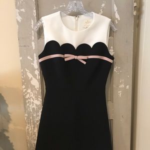 EUC Black Scalloped Kate Spade dress size 0